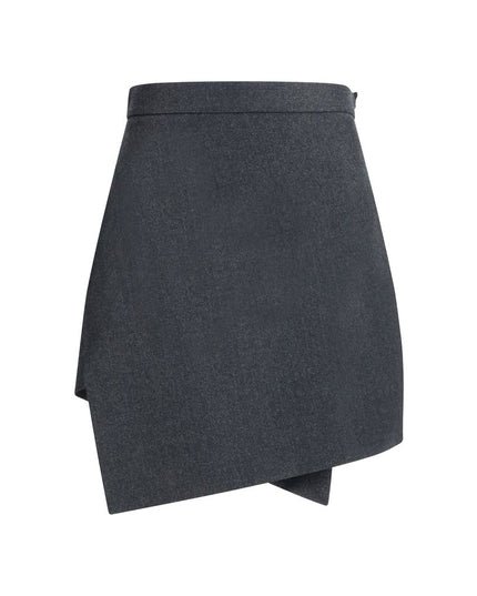 Vivienne Westwood Gray Wool Mini Skirt