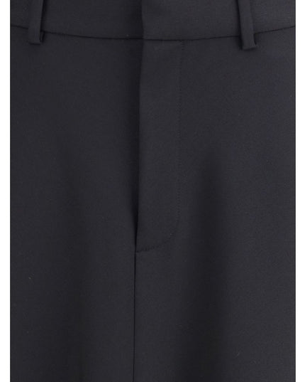 Balenciaga Black Fleece Wool Long Skirt