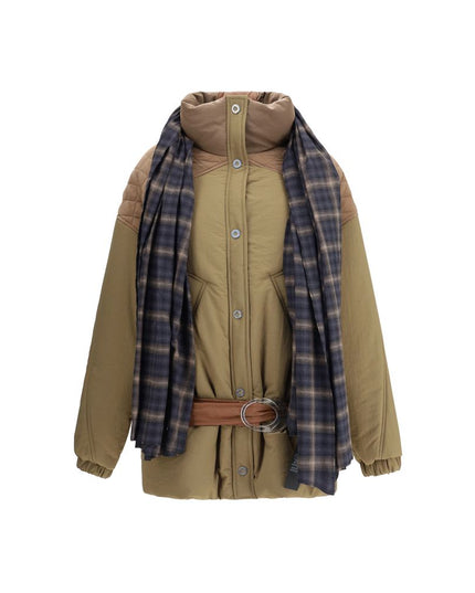 MARBELL Brown Polyamide Full-Length Jacket