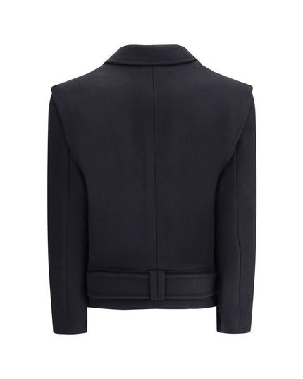 Balmain Black Wool Coat