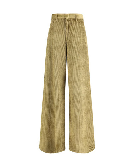 Petar Petrov Gold Cotton Casual Pants