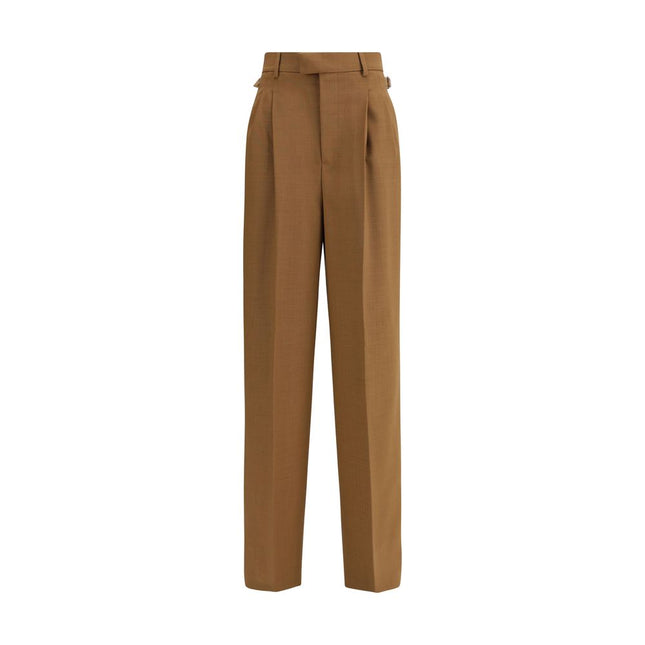 Ami Paris Brown Wool Casual Pants