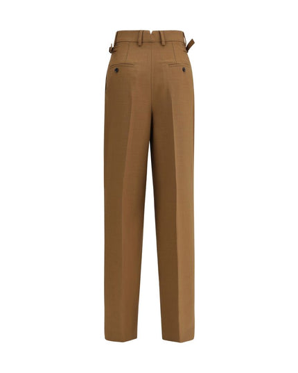 Ami Paris Brown Wool Casual Pants