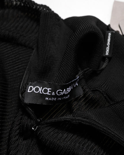 Dolce & Gabbana Black Viscose Turtle Neck Pullover Sweater