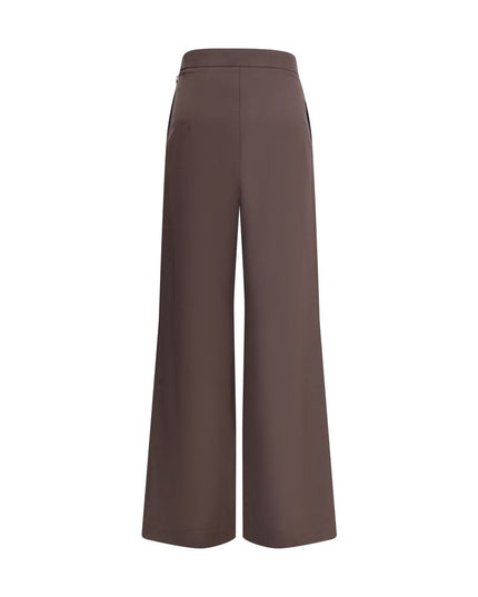 Di Stavnitser Brown Fleece Wool Casual Pants