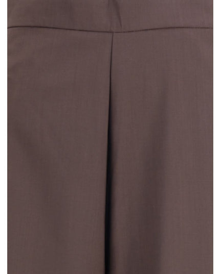 Di Stavnitser Brown Fleece Wool Casual Pants