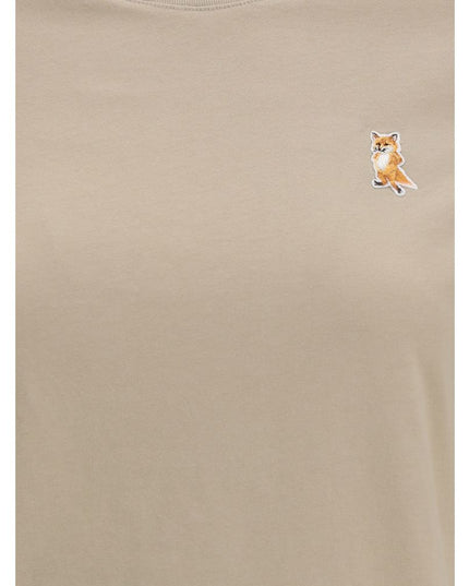 Maison Kitsuné Beige Cotton T-Shirt