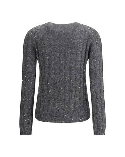 Brunello Cucinelli Dazzling Cable's Sweater in Mohair, cotton and wool