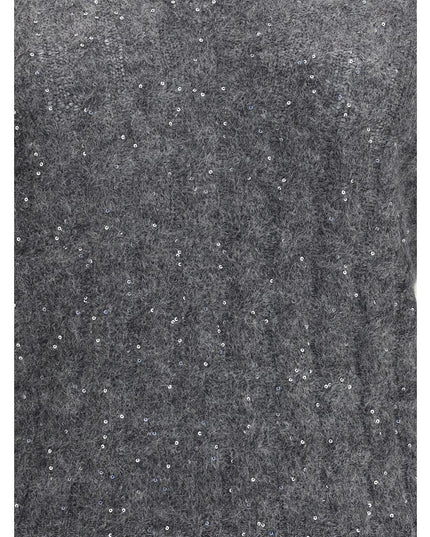 Brunello Cucinelli Dazzling Cable's Sweater in Mohair, cotton and wool