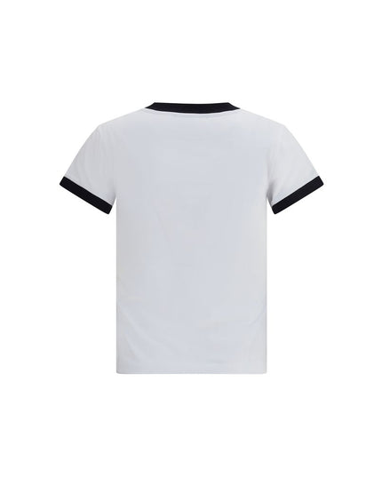 Ganni White Cotton T-Shirt