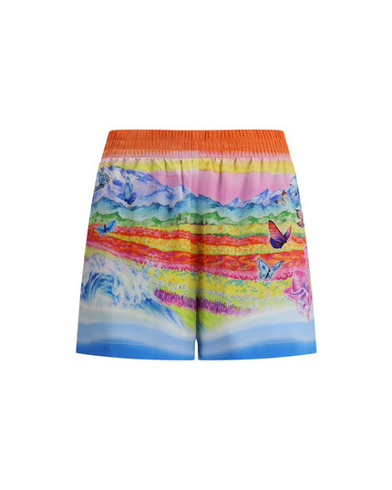 Casablanca Multicolor Silk Bermuda Shorts