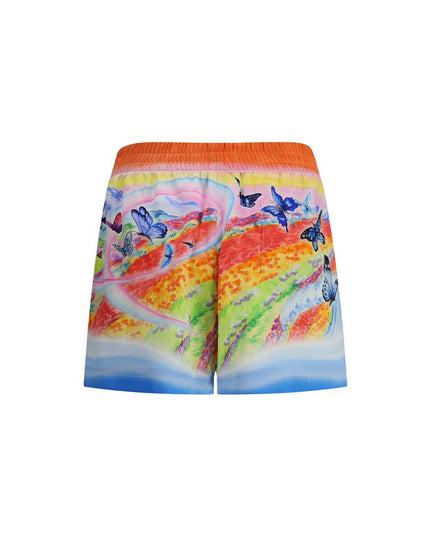Casablanca Multicolor Silk Bermuda Shorts