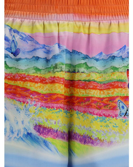 Casablanca Multicolor Silk Bermuda Shorts