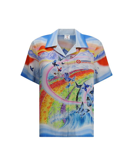 Casablanca Multicolor Silk Pattern Shirt