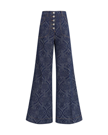 Etro Jacquard-patterned flare Jeans