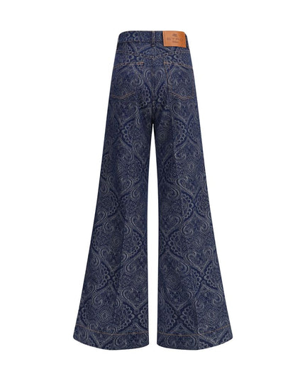 Etro Jacquard-patterned flare Jeans