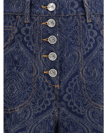 Etro Jacquard-patterned flare Jeans
