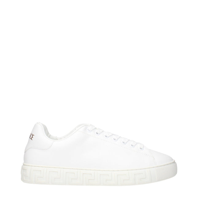Versace White Leather Low Top Sneakers