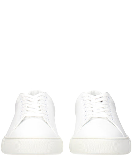 Versace White Leather Low Top Sneakers