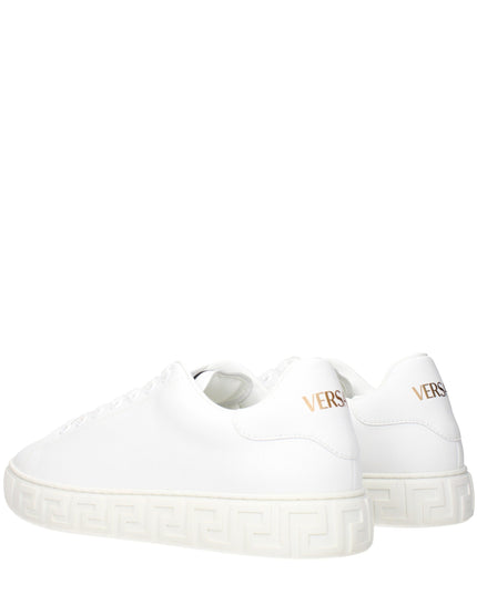 Versace White Leather Low Top Sneakers
