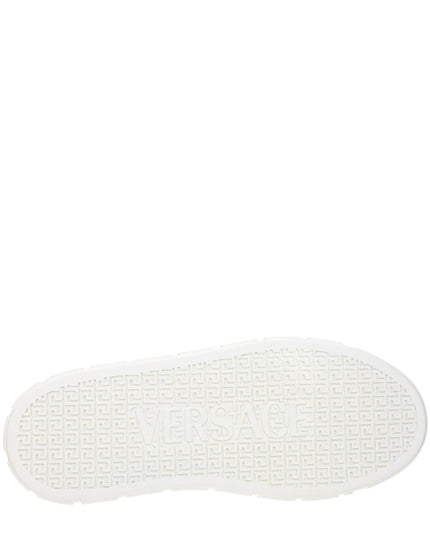 Versace White Leather Low Top Sneakers