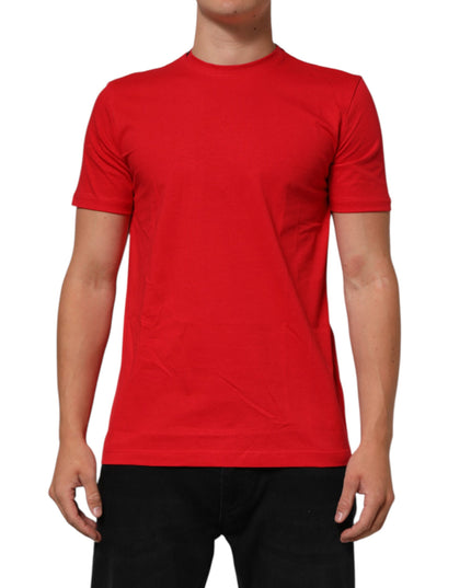 Dolce & Gabbana Red Goodluck 2023 Cotton Crew Neck T-shirt