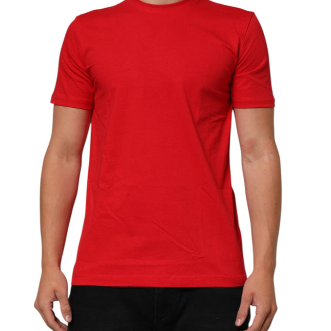 Dolce & Gabbana Red Goodluck 2023 Cotton Crew Neck T-shirt