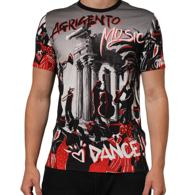 Dolce & Gabbana Multicolor Agrigento Dance Jazz Music Print T-shirt