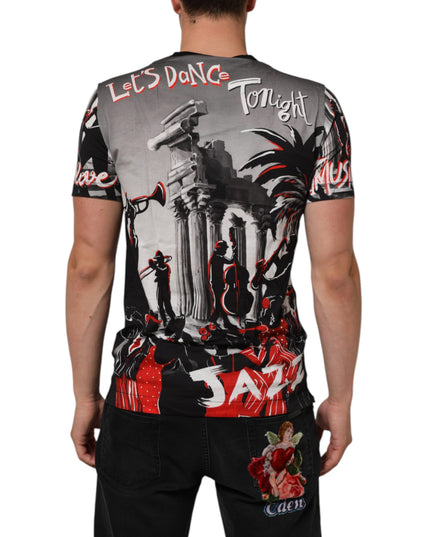 Dolce & Gabbana Multicolor Agrigento Dance Jazz Music Print T-shirt