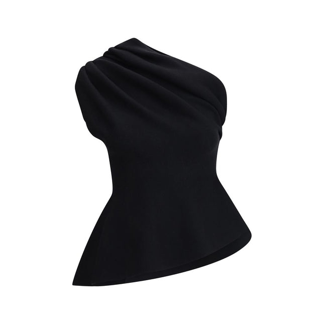 Khaite Black Merino Wool Top