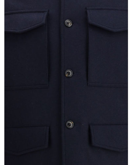 Valstar Blue Fleece Wool Coat