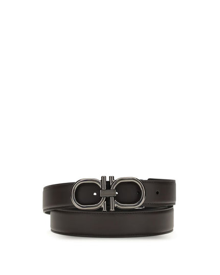 Ferragamo Brown Calf Leather Bos Taurus Regular Belt