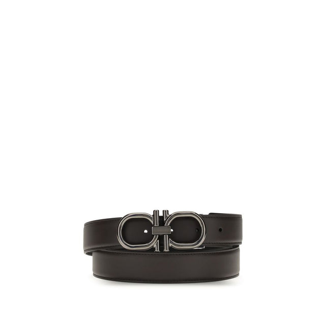 Ferragamo Brown Calf Leather Bos Taurus Regular Belt