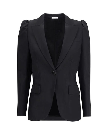 Alexander McQueen Black Wool Coat