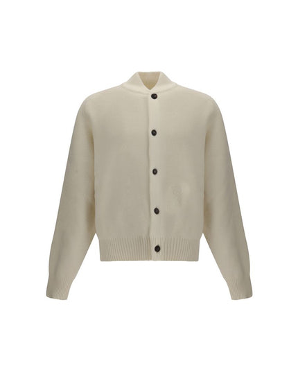 Jacquemus White Fleece Wool Cardigan