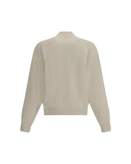 Jacquemus White Fleece Wool Cardigan
