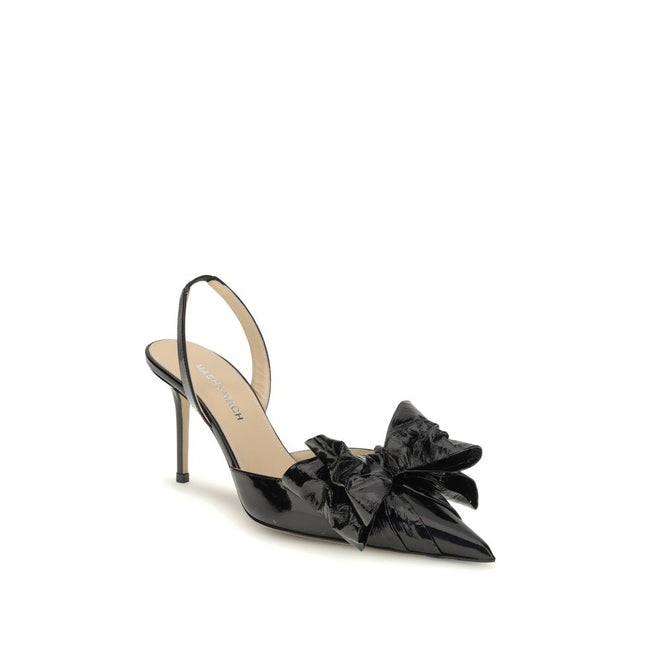 MACH & MACH Black Leather Pumps