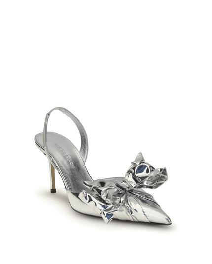 MACH & MACH Cadeau Silver Wrapped Leather Pumps