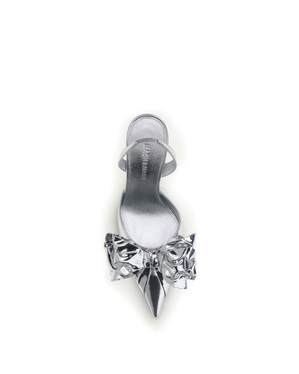 MACH & MACH Cadeau Silver Wrapped Leather Pumps