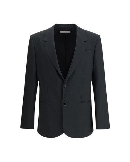 Ami Paris Gray Fleece Wool Clothing