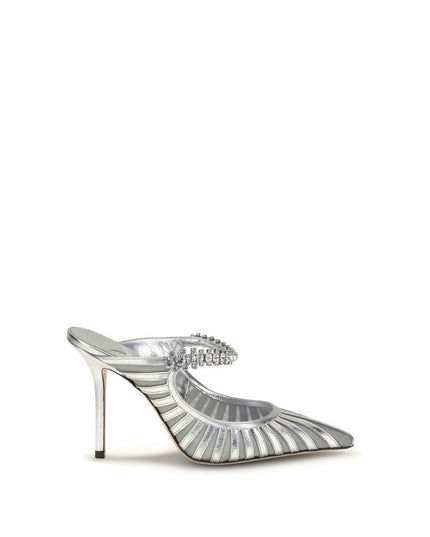 Jimmy Choo Silver Leather High Heel Pumps