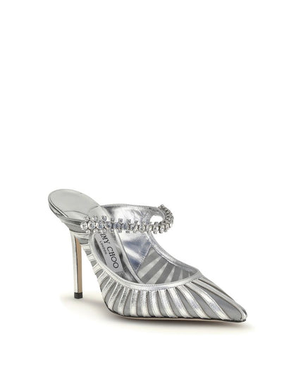 Jimmy Choo Silver Leather High Heel Pumps