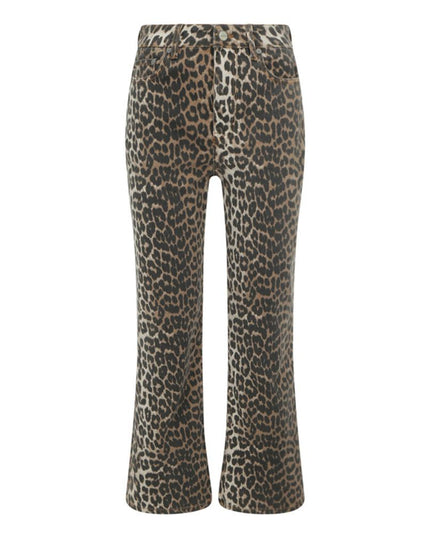 Ganni Multicolor Cotton Flared Pants