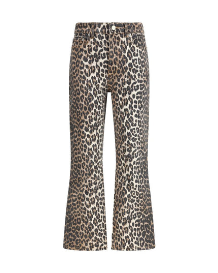 Ganni Multicolor Cotton Flared Pants