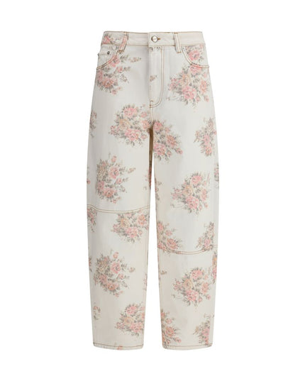 Ganni Stary floral-print Jeans