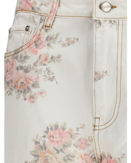 Ganni Stary floral-print Jeans