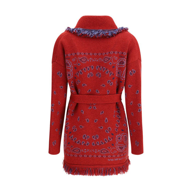 Alanui Bordeaux Cashmere Cardigan