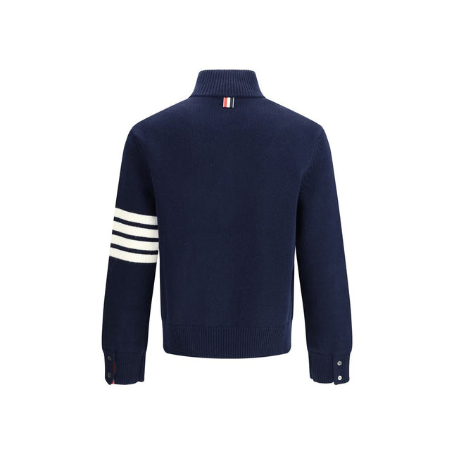 Thom Browne Blue Fleece Wool Sweatshirt