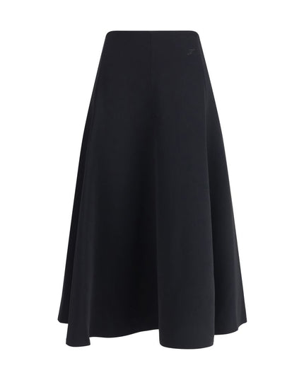 Jacquemus Black Cotton Midi Skirt