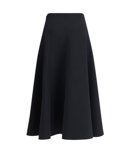 Jacquemus Black Cotton Midi Skirt